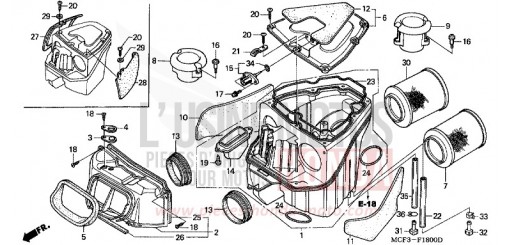 FILTRE A AIR VTR1000SP5 de 2005